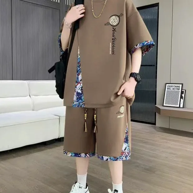 Ice Silk Sports Set for Men Summer New Sle Casual ort Sve T-irt And orts Trendy Chinese Youth Faion plus Size
Ice Silk Sports Set for Men Summer New Sle Casual ort Sve T-irt And orts Trendy Chinese Youth Faion plus Size