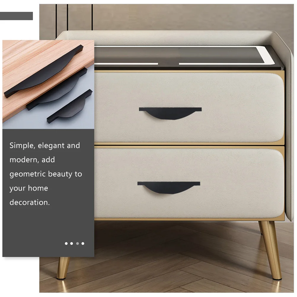 6pcs Black Drawer Pulls Aluminum Alloy Cabinet Handles Modern Smooth Edge Design For Kitchen Wardrobe Cupboard Furniture
6pcs Black Drawer Pulls Aluminum Alloy Cabinet Handles Modern Smooth Edge Design For Kitchen Wardrobe Cupboard Furniture