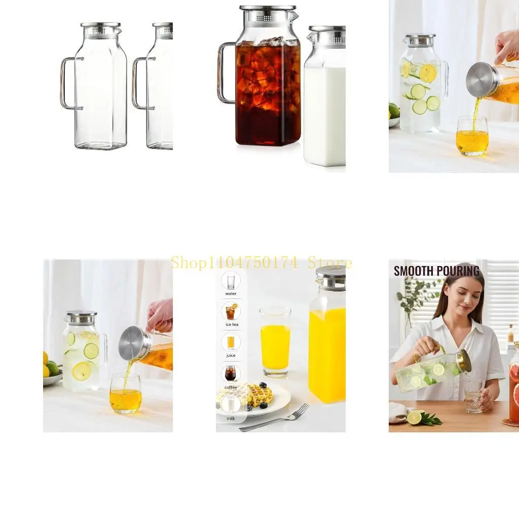 Modern Square Glass Pitcher With Lid For Lemon Water And Cocktails 2Pcs top sale
Modern Square Glass Pitcher With Lid For Lemon Water And Cocktails 2Pcs top sale