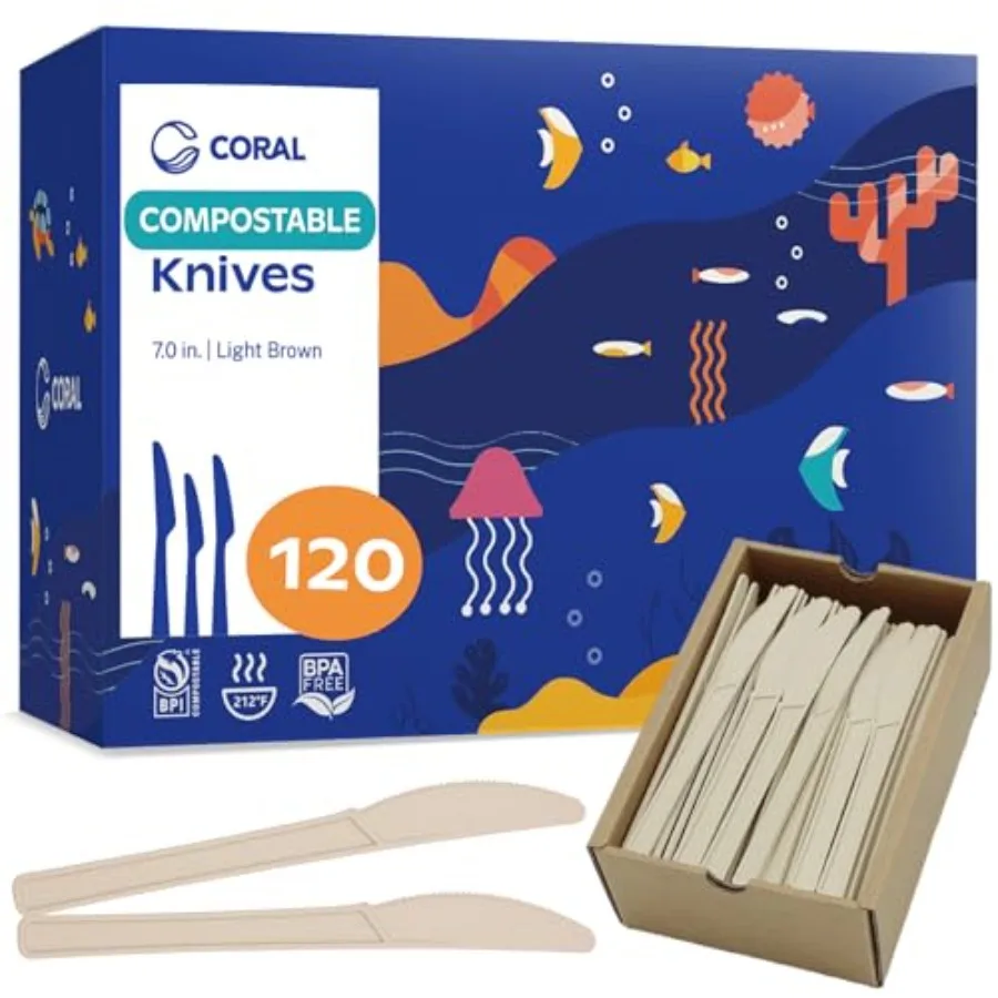 100 Compostable - Heavy Duty No Plastic 7.0 inch - Break Resistant with Smooth Edges, Ocean Friendly Alternative to Plastic Sie
100 Compostable - Heavy Duty No Plastic 7.0 inch - Break Resistant with Smooth Edges, Ocean Friendly Alternative to Plastic Sie
