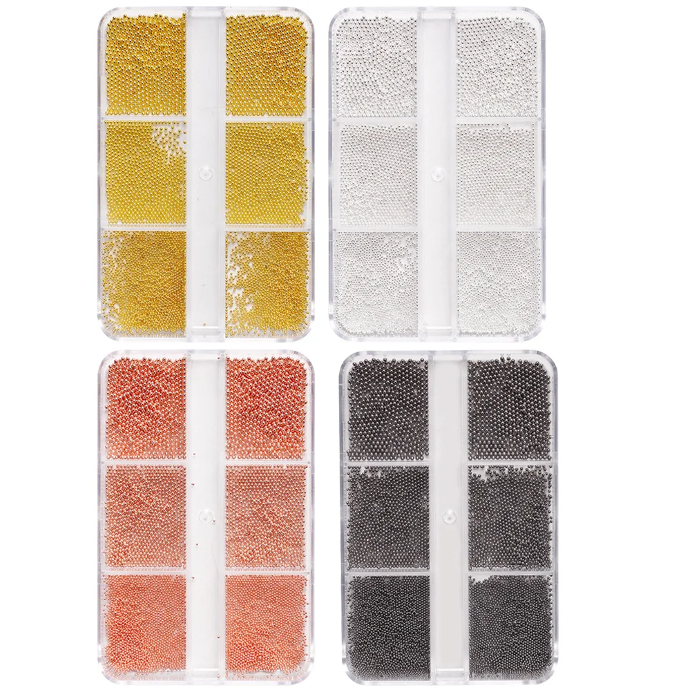 4 Boxes Women Nail Beads Set Cute Mini Caviar Beads for 3D Nail Design Artificial Natural Nails Decoration DIY Crafts
4 Boxes Women Nail Beads Set Cute Mini Caviar Beads for 3D Nail Design Artificial Natural Nails Decoration DIY Crafts