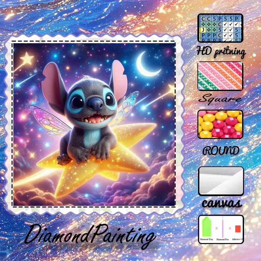 1 piece - Potdemiel-5D-DIY - Flocking cloth - Special drill - Diamond painting set - Stars, sprites - Diamond art
1 piece - Potdemiel-5D-DIY - Flocking cloth - Special drill - Diamond painting set - Stars, sprites - Diamond art