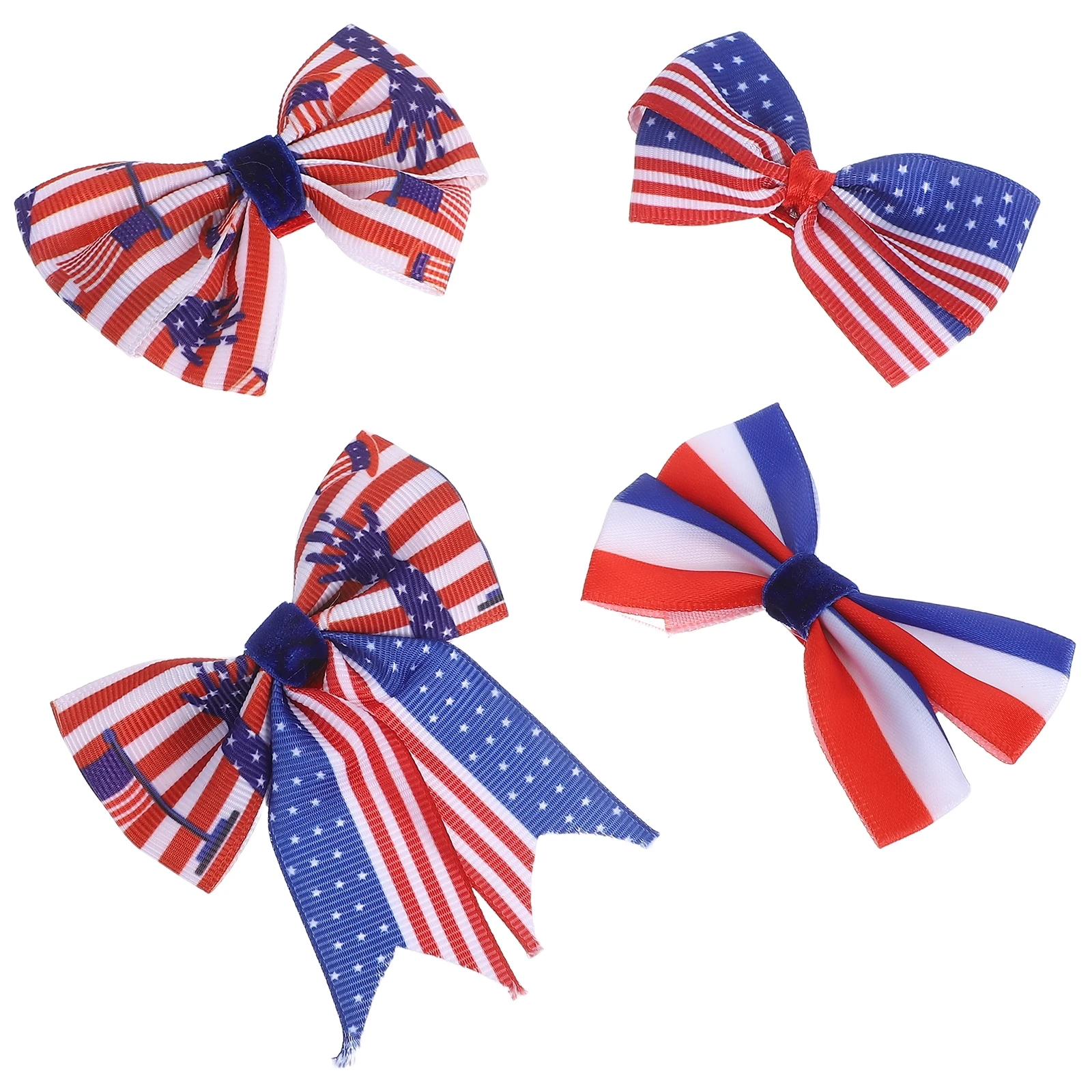 4 Pcs American Independence Day Headdress Hair Clips for Girls Bows Children's Flag Accessories Iron
4 Pcs American Independence Day Headdress Hair Clips for Girls Bows Children's Flag Accessories Iron