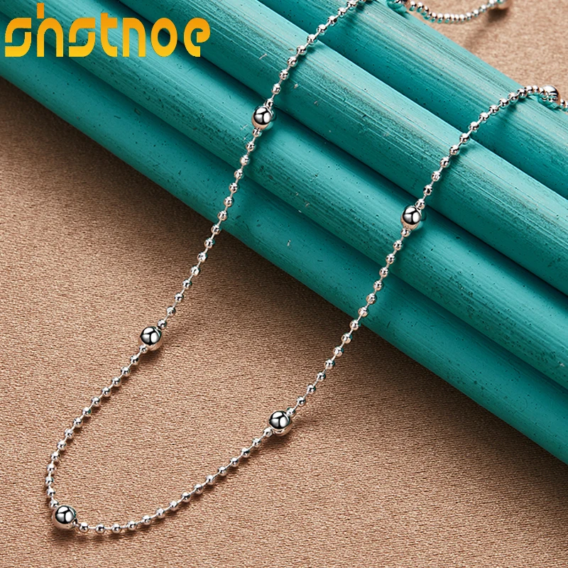 SHSTONE 925 Sterling Silver 16-24 Inch Smooth Beads Bamboo Chain Necklace For Women Man Engagement Wedding Fashion Charm Jewelry
SHSTONE 925 Sterling Silver 16-24 Inch Smooth Beads Bamboo Chain Necklace For Women Man Engagement Wedding Fashion Charm Jewelry