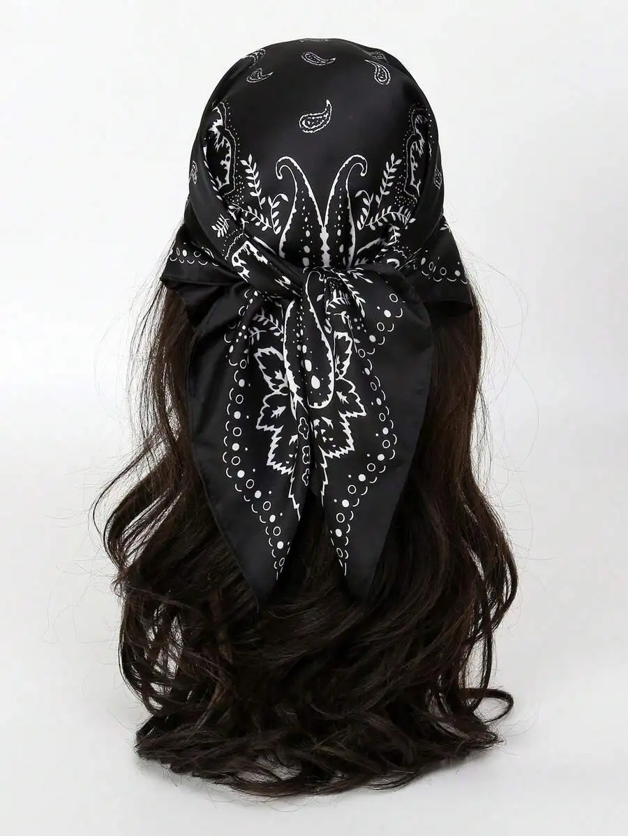 1pc Women Bandana Style Paisley Print Silky Square Scarf Head Wrap Hair Accessory, Suitable For Daily Use For Dress
1pc Women Bandana Style Paisley Print Silky Square Scarf Head Wrap Hair Accessory, Suitable For Daily Use For Dress