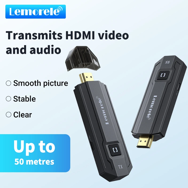 Lemorele P20 HDMI compatible Wireless Video Transmitter Receiver 1080P Wireless Extender Adapter for Laptop TV Projector Monitor
Lemorele P20 HDMI compatible Wireless Video Transmitter Receiver 1080P Wireless Extender Adapter for Laptop TV Projector Monitor