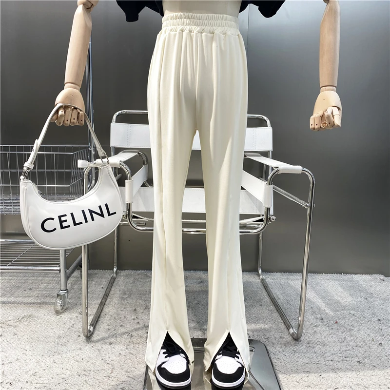New 2022 Solid Color Elastic Waist Straight Tube Floor Mops Are Loose And Thin Versatile Casual Pants Split Wide Leg Trousers
New 2022 Solid Color Elastic Waist Straight Tube Floor Mops Are Loose And Thin Versatile Casual Pants Split Wide Leg Trousers
