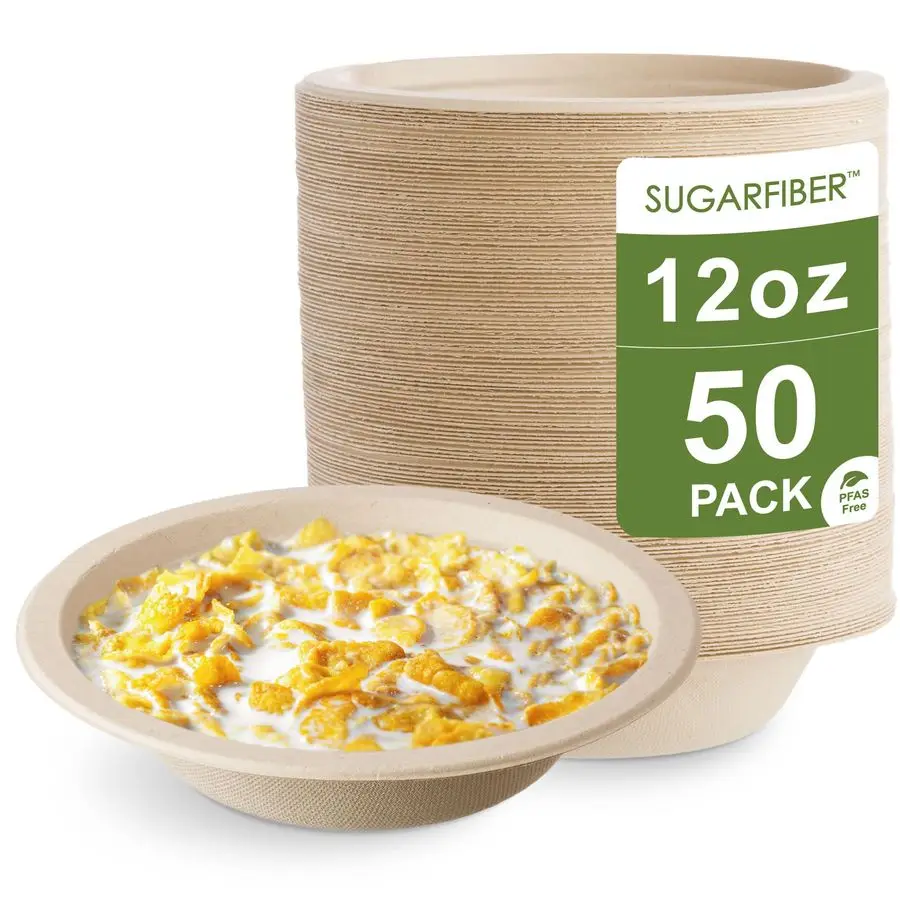 Count Harvest Pack PFAS Free 12oz Round Paper Bowls Compostable HeavyDuty EcoFriendly Disposable Bagasse Bowls Sugarcane Natural
Count Harvest Pack PFAS Free 12oz Round Paper Bowls Compostable HeavyDuty EcoFriendly Disposable Bagasse Bowls Sugarcane Natural
