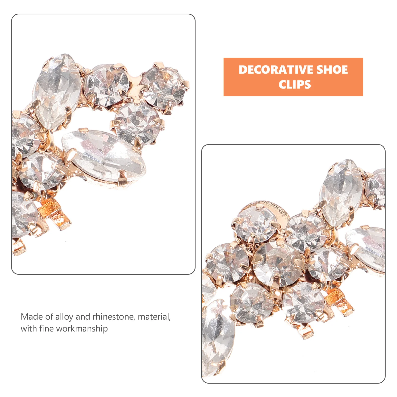 2pcs Rhinestone Shoe Buckles Sparkly Shoe Clips For Women Bridal Pumps Flats Boots Sandals Wedding Party Dance Crystal
2pcs Rhinestone Shoe Buckles Sparkly Shoe Clips For Women Bridal Pumps Flats Boots Sandals Wedding Party Dance Crystal