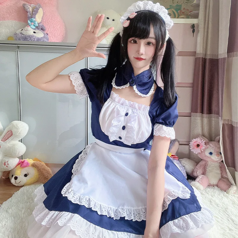 Japanese Classic Color Contrast Stitching French Maid Cosplay Cute Sexy Lace Lolita Dress Sweet Beauty Maid Dress
Japanese Classic Color Contrast Stitching French Maid Cosplay Cute Sexy Lace Lolita Dress Sweet Beauty Maid Dress
