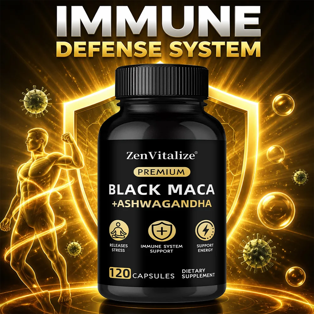 Organic Maca Root Capsules with Ashwagandha & Black Pepper, Natural Herbal Supplement, Supports Energy, Stamina & Stress Relief
Organic Maca Root Capsules with Ashwagandha & Black Pepper, Natural Herbal Supplement, Supports Energy, Stamina & Stress Relief