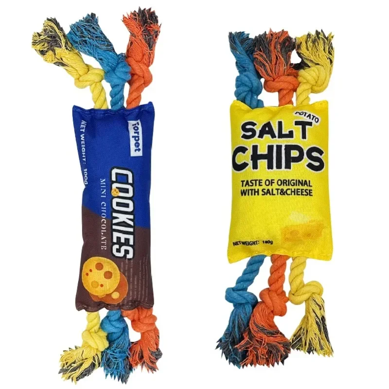 Fries Shape Rope Dog Toys Lovely Bright Color Cookies Bite Resistant Teeth Grinding and Sound Producing Pet Chew Squeaky Toy
Fries Shape Rope Dog Toys Lovely Bright Color Cookies Bite Resistant Teeth Grinding and Sound Producing Pet Chew Squeaky Toy