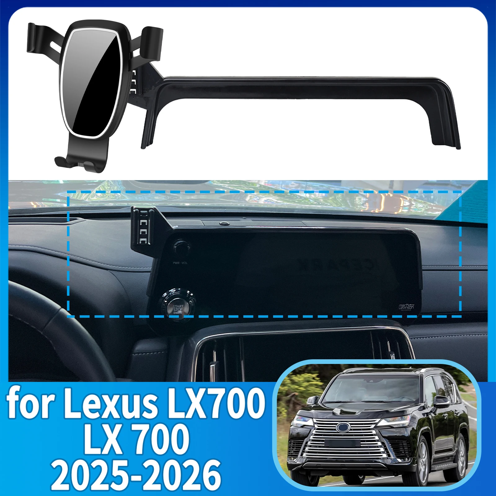 fit for Lexus LX700 LX 700 2025 2026 LX700H F SPORT Anti-Shake Screen Base Phone Holder Mount Stand Dedicated accessoires
fit for Lexus LX700 LX 700 2025 2026 LX700H F SPORT Anti-Shake Screen Base Phone Holder Mount Stand Dedicated accessoires