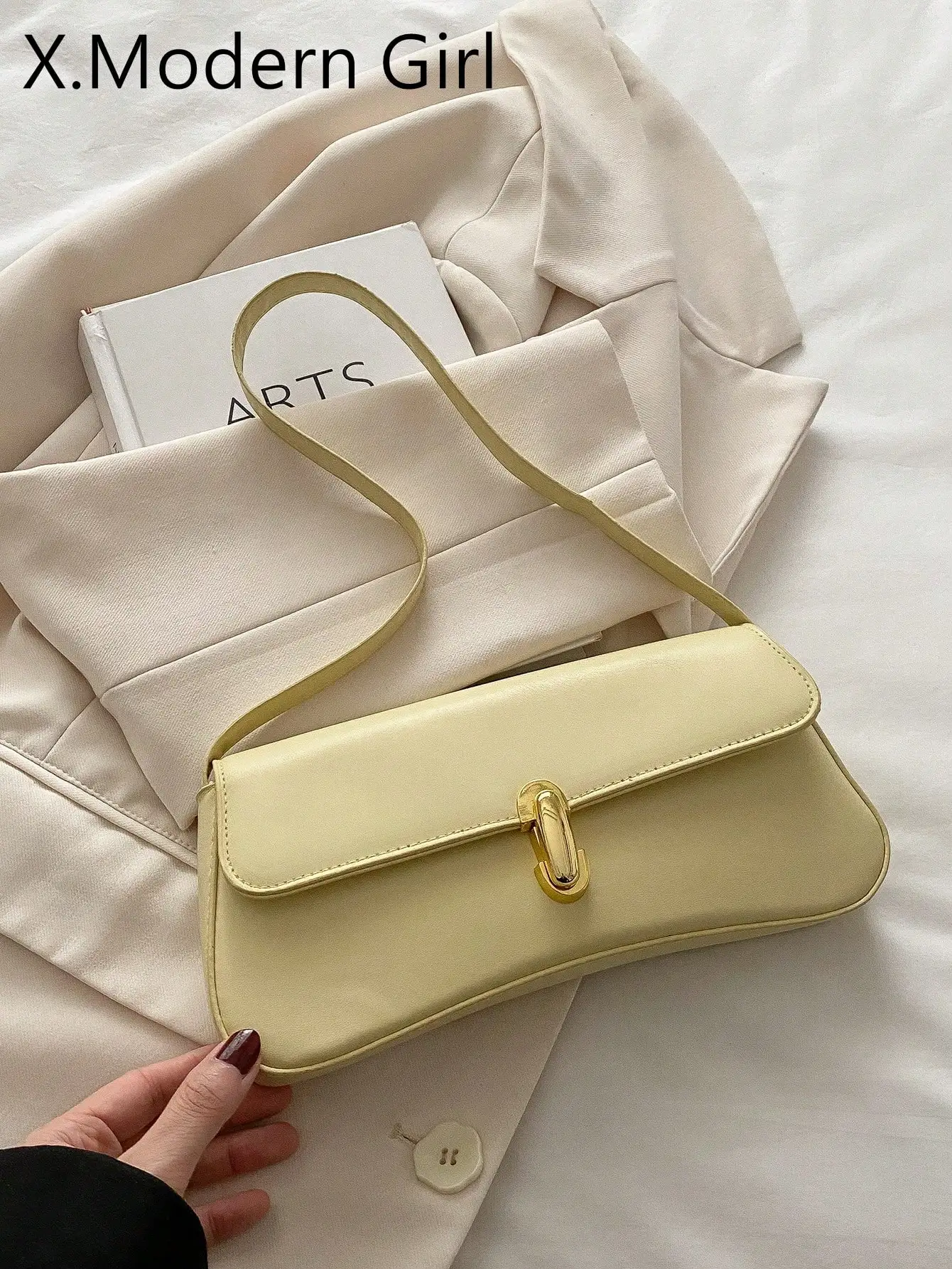 Fashionable Solid Color Metal Decor Shoulder Bag, Minimalist Elegant Style, Suitable For Shopping, Wallet, Young Women, College Students, Office Ladies. Great For Office, University, Work, Business, Hard Work, Outdoor Activities, Travel And Outing
Fashionable Solid Color Metal Decor Shoulder Bag, Minimalist Elegant Style, Suitable For Shopping, Wallet, Young Women, College Students, Office Ladies. Great For Office, University, Work, Business, Hard Work, Outdoor Activities, Travel And Outing