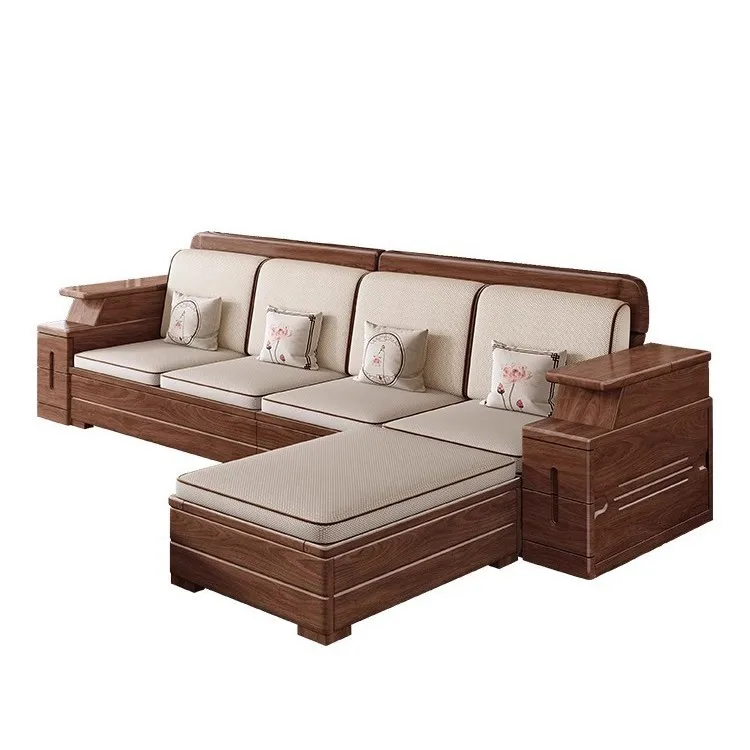 New Chinese black walnut solid wood sofa modern simple living room winter and summer dual-purpose straight-row sofa combination
New Chinese black walnut solid wood sofa modern simple living room winter and summer dual-purpose straight-row sofa combination