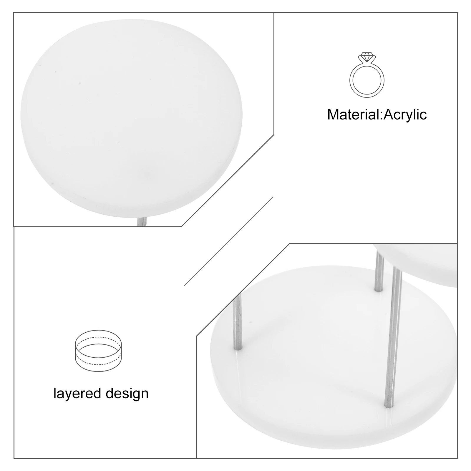 Acrylic 3-Layer Round Jewelry Display Stand Holder Showcase Organizer Desktop Display Holder
Acrylic 3-Layer Round Jewelry Display Stand Holder Showcase Organizer Desktop Display Holder
