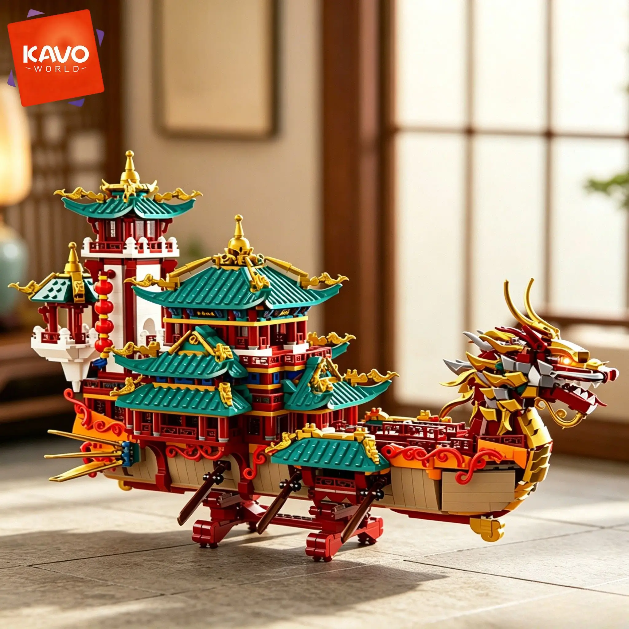 KAVOWORLD 2453PCS Chinese Dragon Boat Building Blocks Set with LED Light Movable Parts New Year Birthday Gift for Adults Teens
KAVOWORLD 2453PCS Chinese Dragon Boat Building Blocks Set with LED Light Movable Parts New Year Birthday Gift for Adults Teens