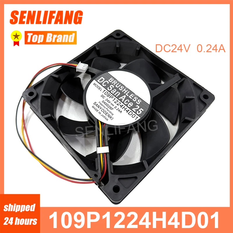 For San Ace 120 109P1224H4D01 24V 0.24A 120*120*25mm 12cm 3wires cooling fan
For San Ace 120 109P1224H4D01 24V 0.24A 120*120*25mm 12cm 3wires cooling fan