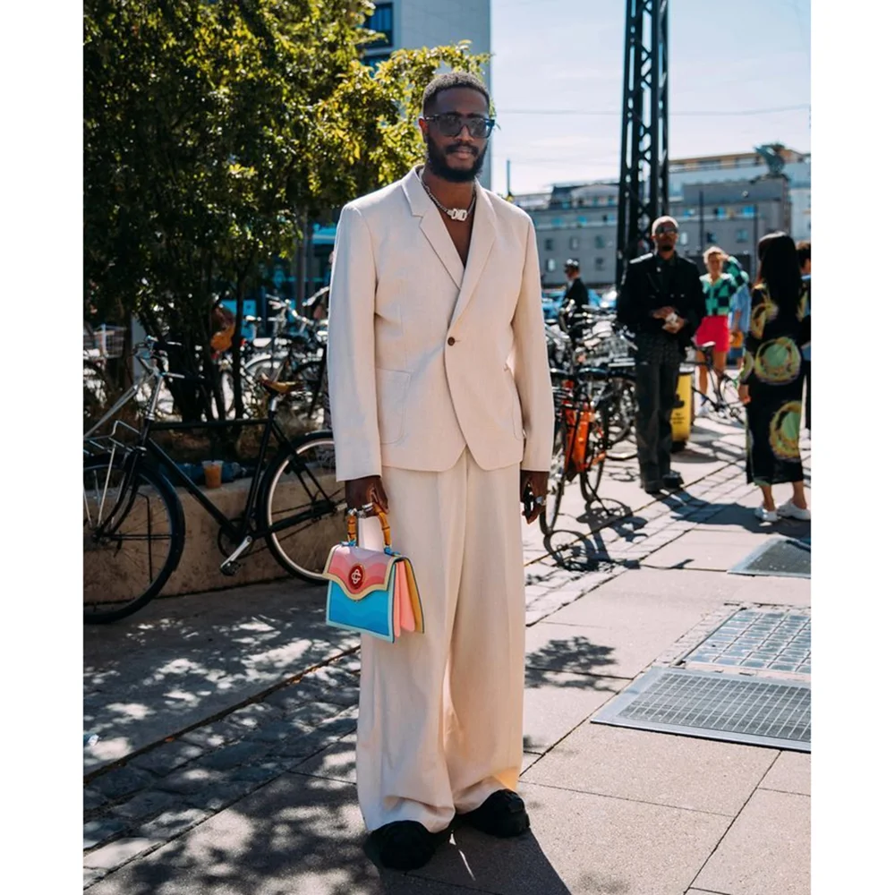 Customized Beige Single Button Loose Men Suit Two Pieces (Jacket+Pants) Outfits Banquest Wedding Clubbing Party Prom Suits
Customized Beige Single Button Loose Men Suit Two Pieces (Jacket+Pants) Outfits Banquest Wedding Clubbing Party Prom Suits