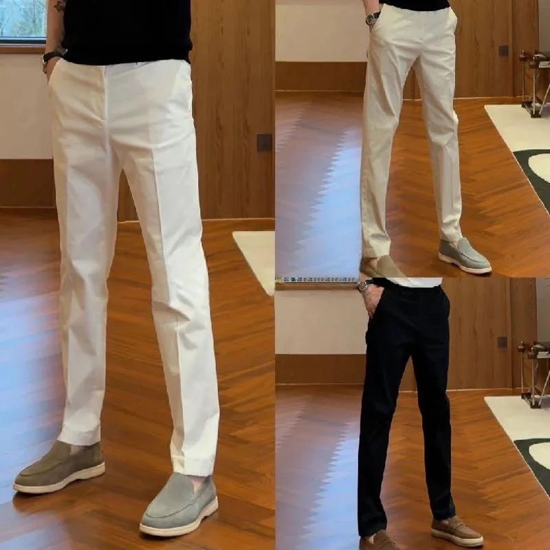 Spring 2026 Men's Slim Fit Casual Pants Straight Leg Nine-Tenths Busin Casual Trousers Lightweight Luxury Simple Long Pants
Spring 2026 Men's Slim Fit Casual Pants Straight Leg Nine-Tenths Busin Casual Trousers Lightweight Luxury Simple Long Pants