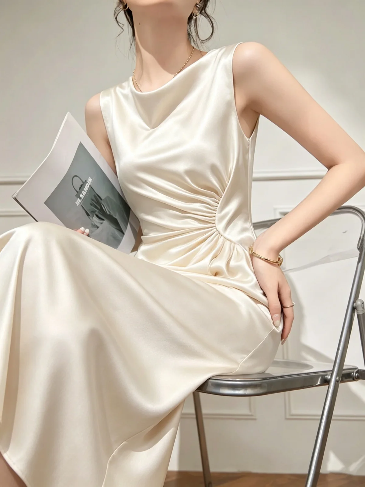 Lulu's Elegant Asymmetrical High Waist Long Dress Slimming Commute Dress Sweet Style A-Line Skirt Long Sleeve Summer Dress
Lulu's Elegant Asymmetrical High Waist Long Dress Slimming Commute Dress Sweet Style A-Line Skirt Long Sleeve Summer Dress