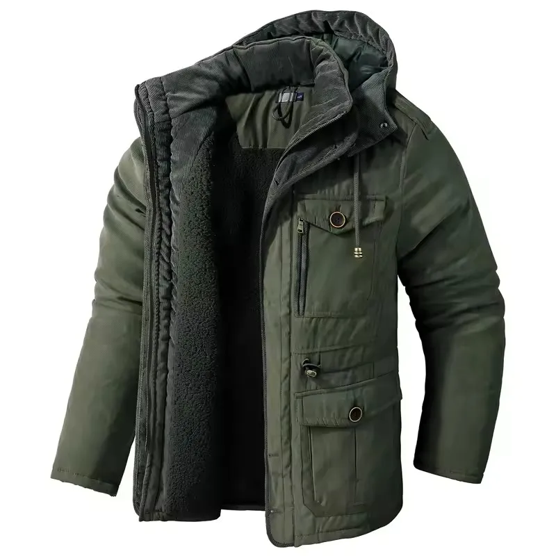 Winter Mens Fleece Warm Jackets Fashion Men Thicken Thermal Tactical Hooded Coats Men Outdoor Multi-pocket Windbreaker Jacket
Winter Mens Fleece Warm Jackets Fashion Men Thicken Thermal Tactical Hooded Coats Men Outdoor Multi-pocket Windbreaker Jacket