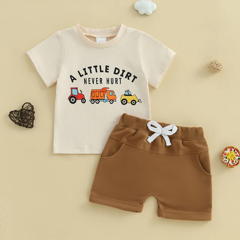 Listenwind Boys Summer Shorts Set Short Sleeve O-Neck Tractor Print T-shirt Tops and Solid Color Shorts Outfits
Listenwind Boys Summer Shorts Set Short Sleeve O-Neck Tractor Print T-shirt Tops and Solid Color Shorts Outfits