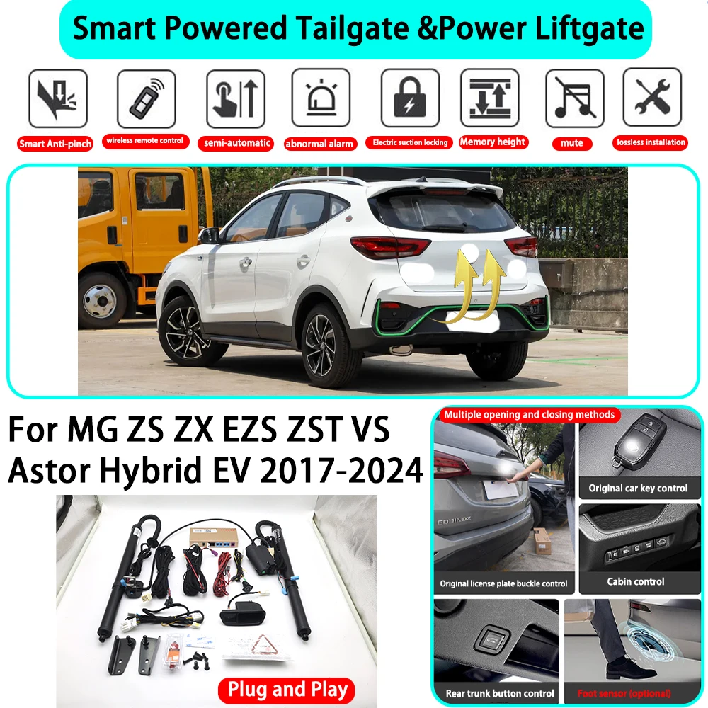 for MG ZS ZX EZS ZST VS Astor Hybrid EV 2017-2024 Smart Automatic Powered Tailgate Electric Power Tailgate Lift Kit Key Close
for MG ZS ZX EZS ZST VS Astor Hybrid EV 2017-2024 Smart Automatic Powered Tailgate Electric Power Tailgate Lift Kit Key Close
