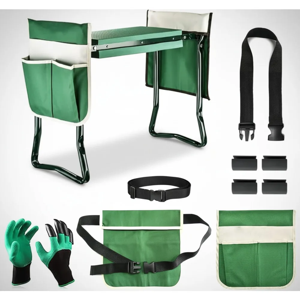 Upgraded Folding Garden Kneeler and Seat, Portable Stool with Tool Pouches, Gloves & EVA Pad for Comfortable Gardening
Upgraded Folding Garden Kneeler and Seat, Portable Stool with Tool Pouches, Gloves & EVA Pad for Comfortable Gardening