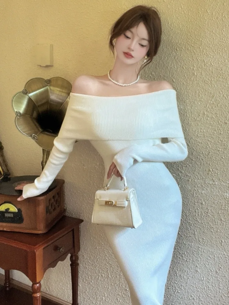 Faionable Sexy One-oulder Long Knitted Dr Women's Slim Fit Base Layer Pure Desire Design Commute Sle Winter Collection
Faionable Sexy One-oulder Long Knitted Dr Women's Slim Fit Base Layer Pure Desire Design Commute Sle Winter Collection