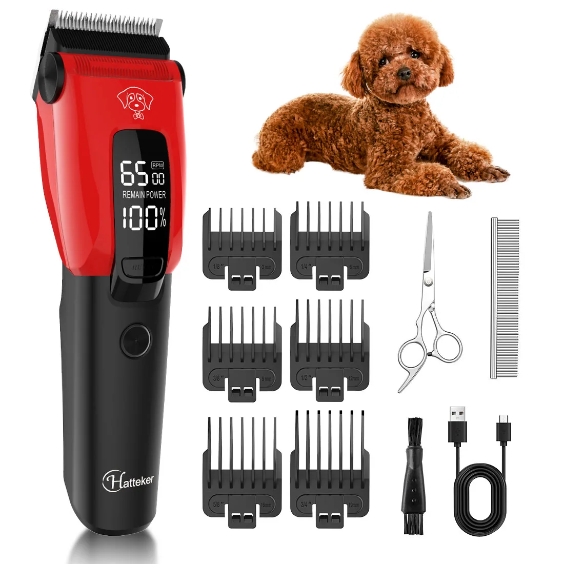 HATTEKER Pet Electric Clipper Dog Grooming Haircut Machine Cat Fur Trimmer - Rechargeable Hair Clippers for Pets
HATTEKER Pet Electric Clipper Dog Grooming Haircut Machine Cat Fur Trimmer - Rechargeable Hair Clippers for Pets