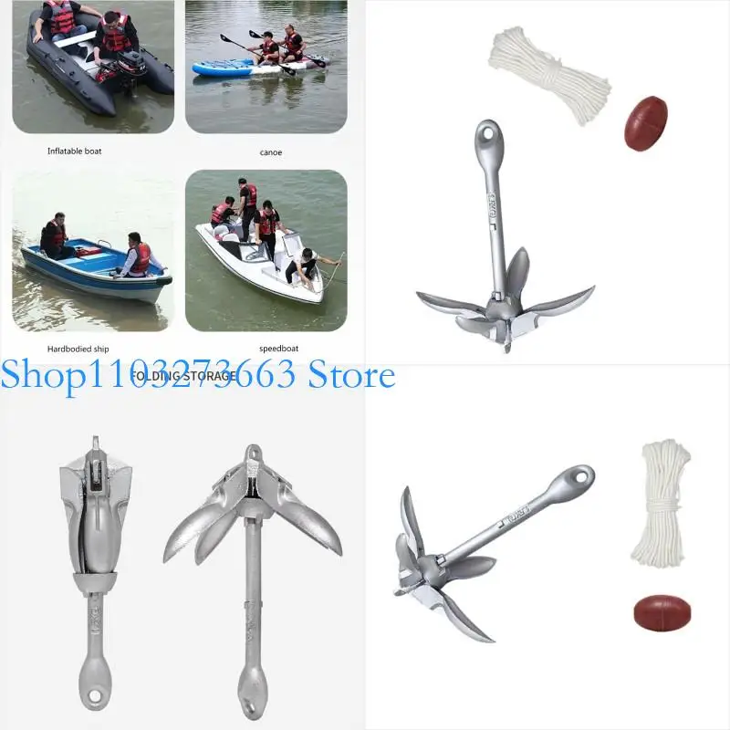 652F Kayak Anchors Kits, 0.7kg/1.5kg Folding Grapnel Boats Anchors Trolley Accessories with 65.61ft Rope and Buoy for Fishing
652F Kayak Anchors Kits, 0.7kg/1.5kg Folding Grapnel Boats Anchors Trolley Accessories with 65.61ft Rope and Buoy for Fishing