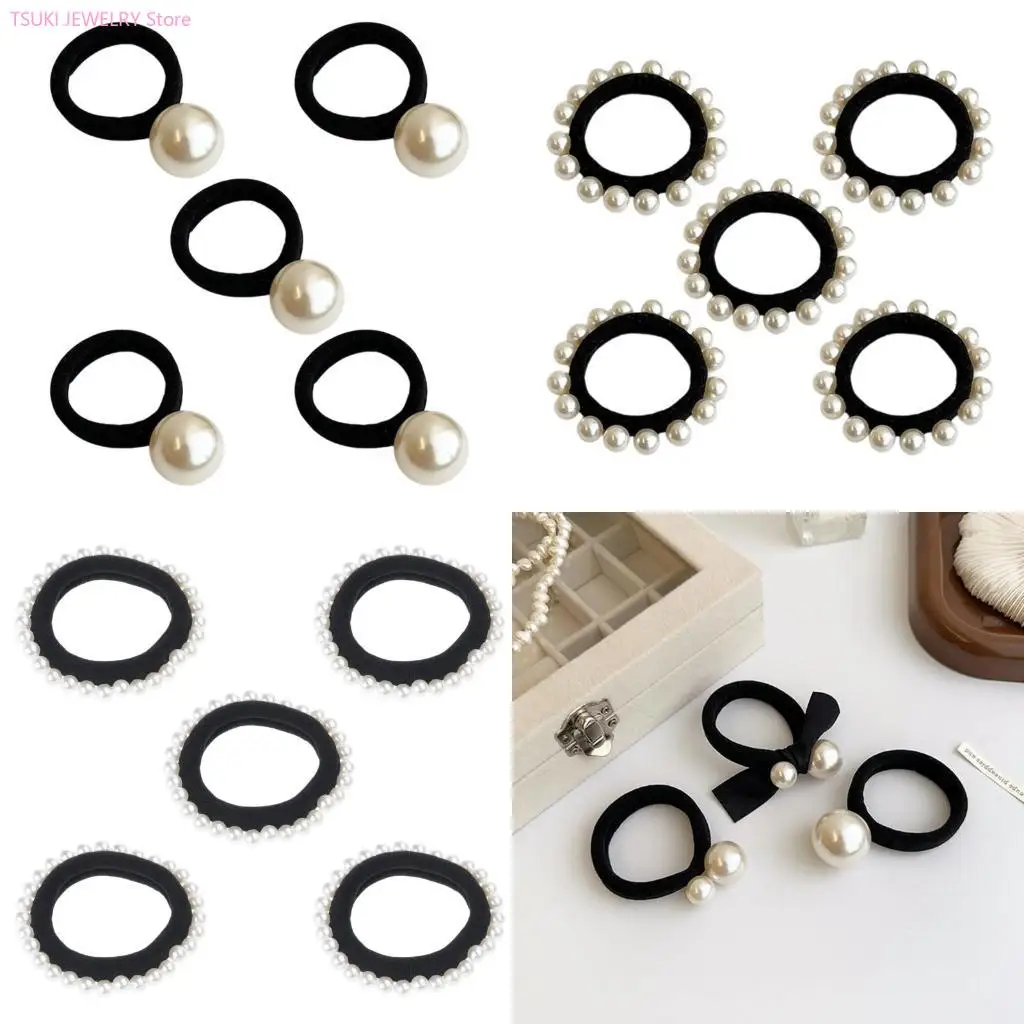 62KE 5PCS Elastic Hair Tie Set With Artificial Pearls Design Hair Rope For Women Girl
62KE 5PCS Elastic Hair Tie Set With Artificial Pearls Design Hair Rope For Women Girl