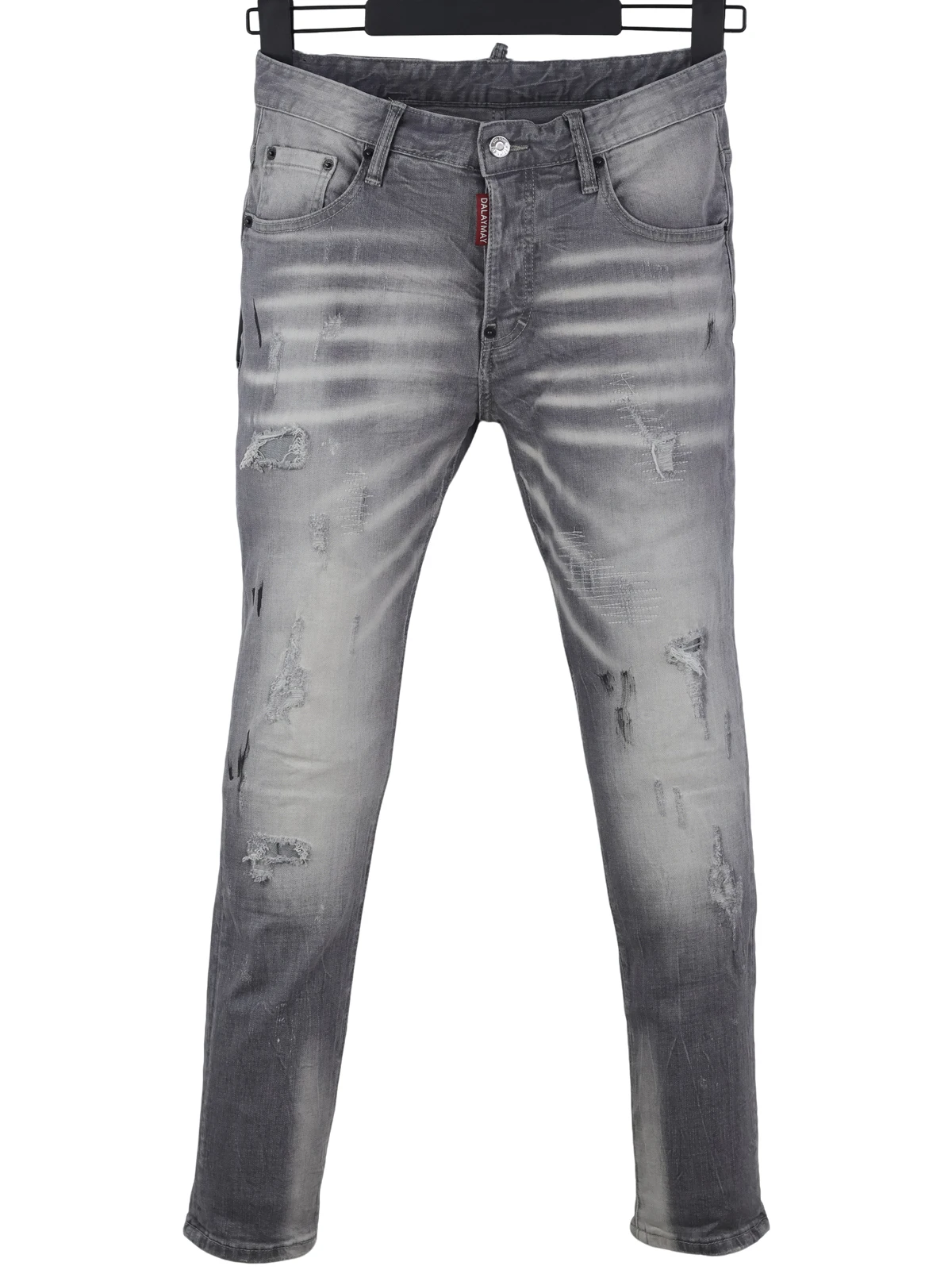 6098 Spring and Summer New Men's Jeans Washed Grinding Holes Patch Paint Splash Ink Micro-elastic Leg Grey Jeans for Men
6098 Spring and Summer New Men's Jeans Washed Grinding Holes Patch Paint Splash Ink Micro-elastic Leg Grey Jeans for Men