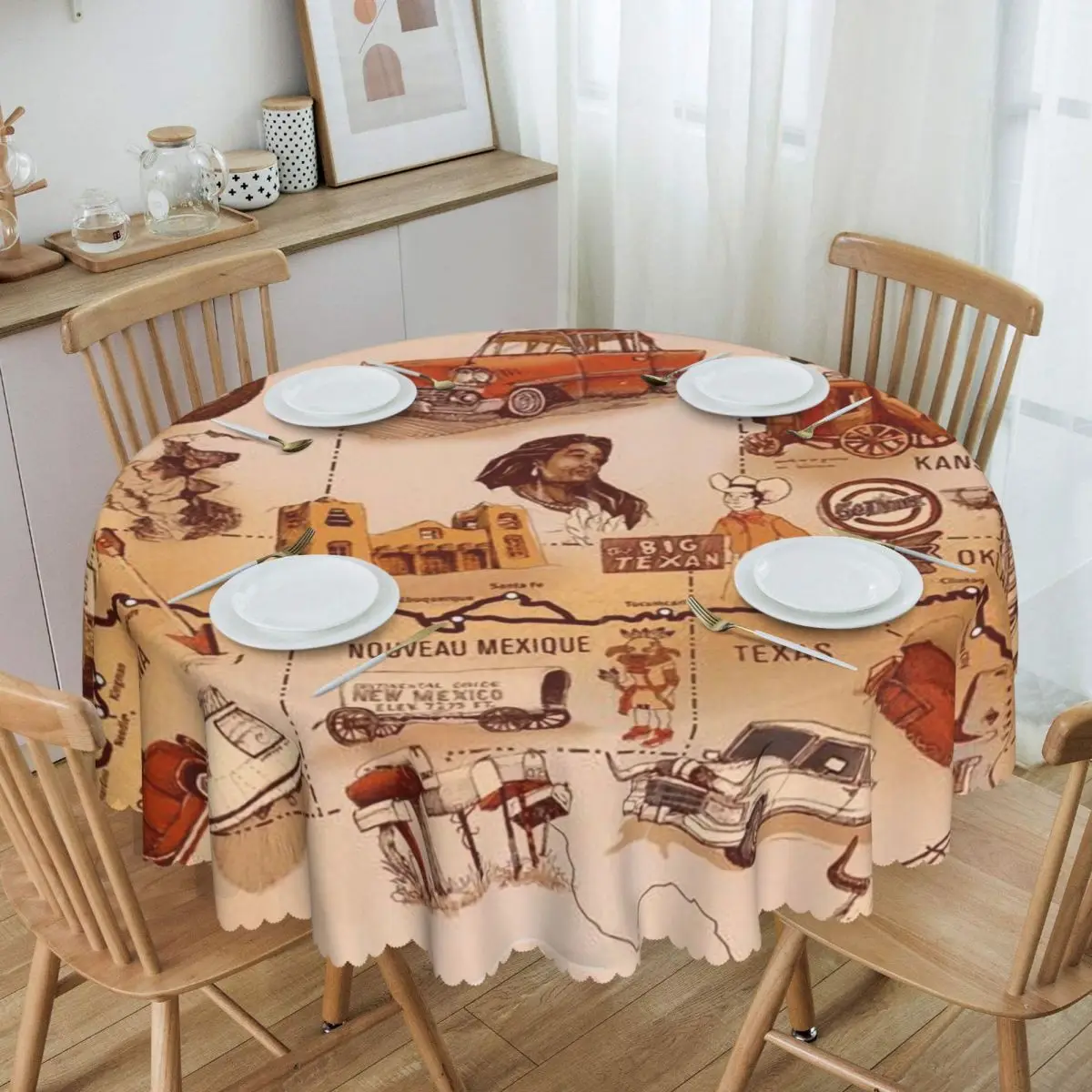 Customized Vintage Route 66 Sign Round Tablecloths 60 Inches Table Cover for Dining Table Cloth
Customized Vintage Route 66 Sign Round Tablecloths 60 Inches Table Cover for Dining Table Cloth