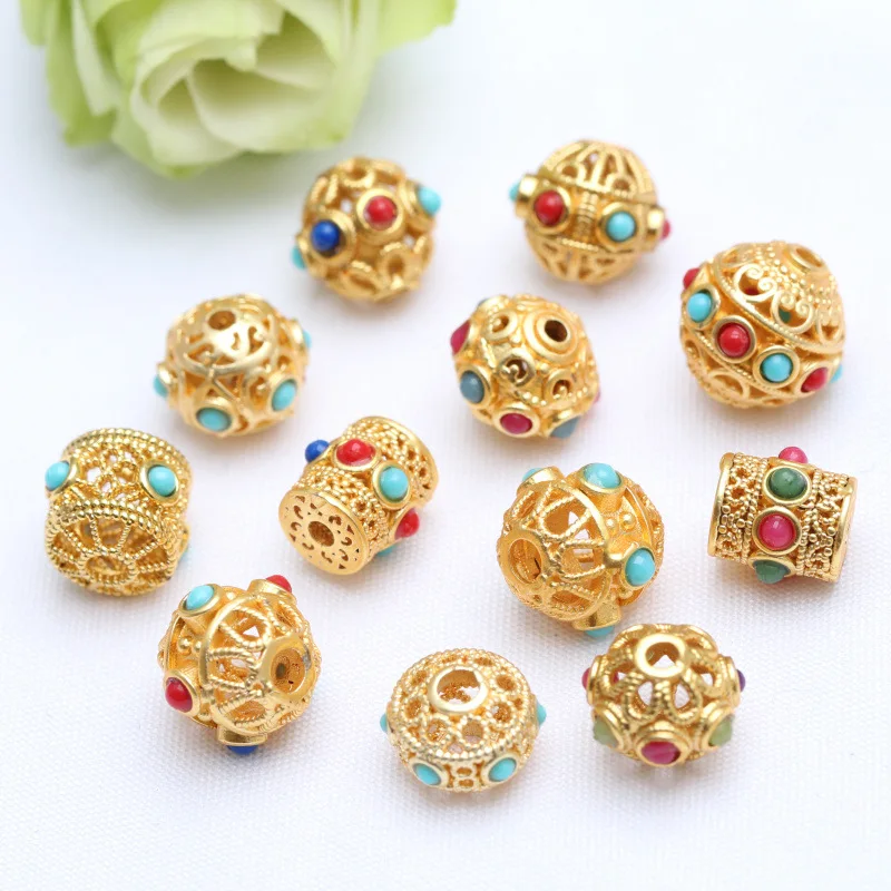 Wholsale 18k Gold Diy Accessories Beads Loose Ancient For Jewelry Making Bracelet Beads Handmade Jewelry Materials
Wholsale 18k Gold Diy Accessories Beads Loose Ancient For Jewelry Making Bracelet Beads Handmade Jewelry Materials