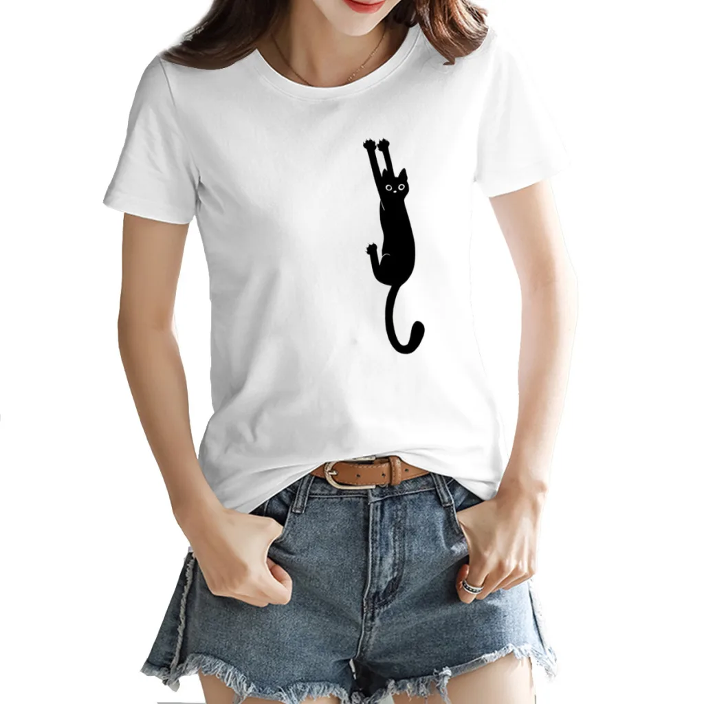 Black Cat Holding On Women's Cotton Short Sleeve, Brand Loose Fit T-Shirt, Luxury Designer Top, Summer 2024 Mega Sale
Black Cat Holding On Women's Cotton Short Sleeve, Brand Loose Fit T-Shirt, Luxury Designer Top, Summer 2024 Mega Sale