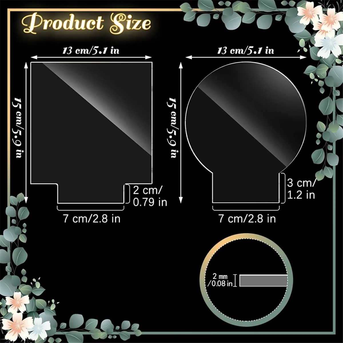 20 Pcs 2 mm Acrylic Blanks for Light Base Plastic Cast Clear Acrylic Sheet Square and Round Acrylic Panel Sign BlankJAS
20 Pcs 2 mm Acrylic Blanks for Light Base Plastic Cast Clear Acrylic Sheet Square and Round Acrylic Panel Sign BlankJAS