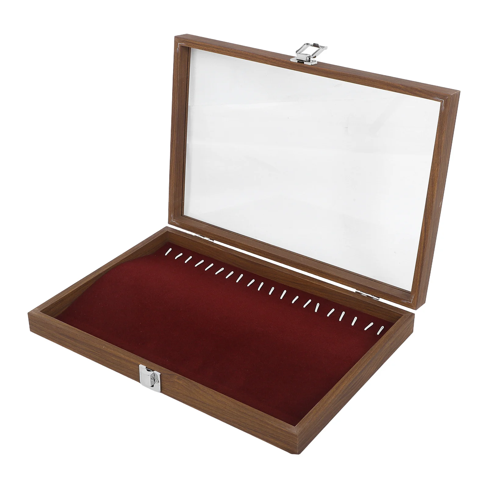 35X24X5Cm Necklace Storage Box Lined Wood Jewelry Organizer Case Clear Lid Travel Earring Ring Holder Display Box For Women
35X24X5Cm Necklace Storage Box Lined Wood Jewelry Organizer Case Clear Lid Travel Earring Ring Holder Display Box For Women