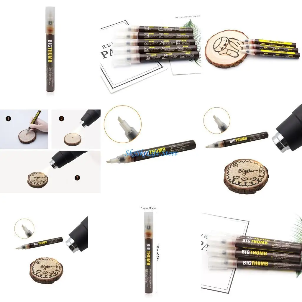 E65E Burning Marker Pyrography Marker for Wood Painting Crafts Project
E65E Burning Marker Pyrography Marker for Wood Painting Crafts Project