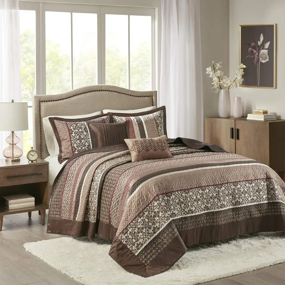 Princeton Reversible Quilted Bedspread Set, Solid Reverse Summer Breathable, Lightweight All Season Bedding Layer, Matching Sham
Princeton Reversible Quilted Bedspread Set, Solid Reverse Summer Breathable, Lightweight All Season Bedding Layer, Matching Sham