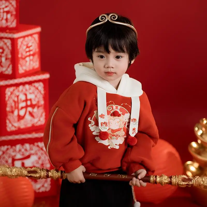 Hanfu для мальчиков, новогодний комплект древней одежды в китайском стиле, свитер, флисовая утолщенная детская новогодняя одежда с Новым годом
Hanfu для мальчиков, новогодний комплект древней одежды в китайском стиле, свитер, флисовая утолщенная детская новогодняя одежда с Новым годом