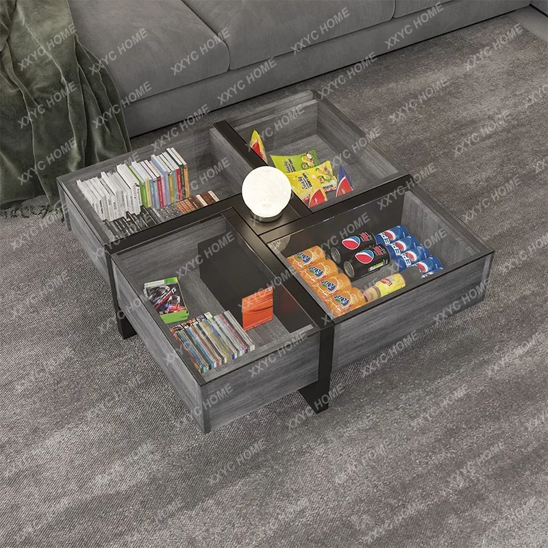 LLuxury Multifunctional Coffee Table Small Apartment Living Room Glass Tea Table Creative Storage Furniture
LLuxury Multifunctional Coffee Table Small Apartment Living Room Glass Tea Table Creative Storage Furniture