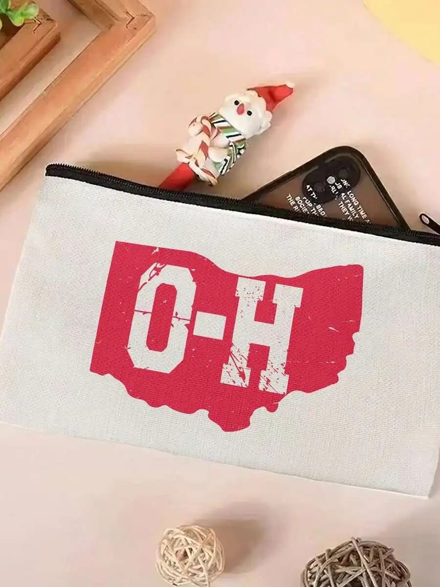 Ohio State Map Print Waterproof Zipper Pouch For Women Travel Cosmetic Storage Bag
Ohio State Map Print Waterproof Zipper Pouch For Women Travel Cosmetic Storage Bag