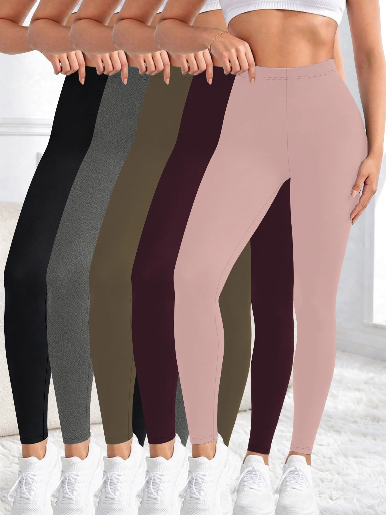 5 pack Women'S Super Soft Leggings,High Stretchy No See Through Pants,for Casual Attire, All-Season
5 pack Women'S Super Soft Leggings,High Stretchy No See Through Pants,for Casual Attire, All-Season