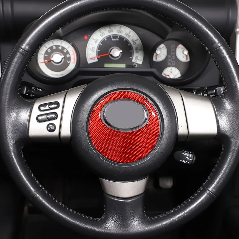 Soft Carbon Fiber Car Steering Wheel Panel Trim Circle Logo Covers Sticker Interior Car Accessories For Toyota FJ Cruiser 07-21
Soft Carbon Fiber Car Steering Wheel Panel Trim Circle Logo Covers Sticker Interior Car Accessories For Toyota FJ Cruiser 07-21