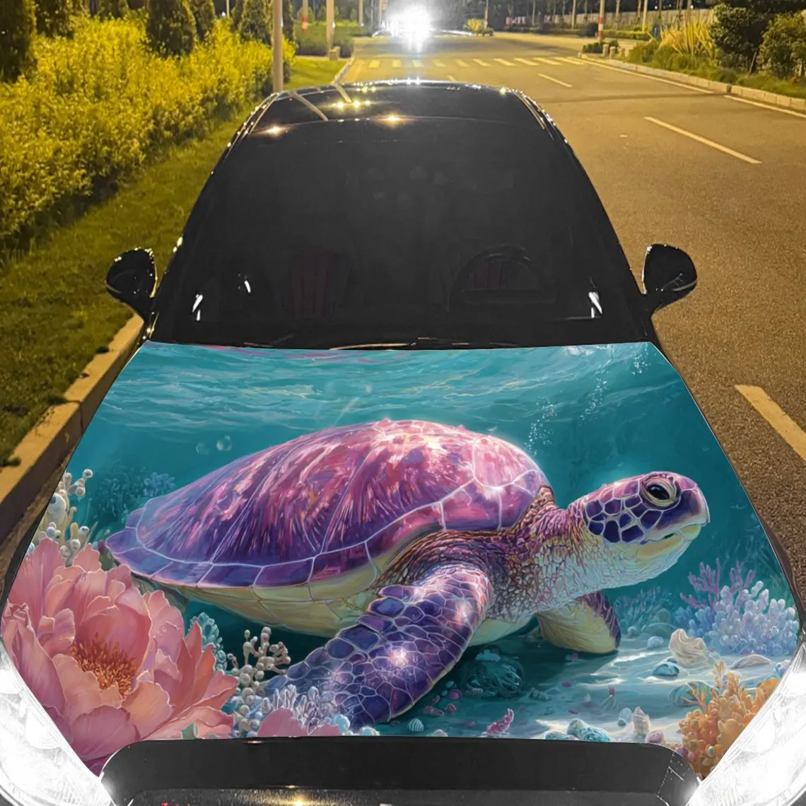Vibrant Purple Sea Turtle Car Hood Stickers - Self-Adhesive, Waterproof and Durable Vinyl Wrap, Decorate And Protect Your Car, F
Vibrant Purple Sea Turtle Car Hood Stickers - Self-Adhesive, Waterproof and Durable Vinyl Wrap, Decorate And Protect Your Car, F