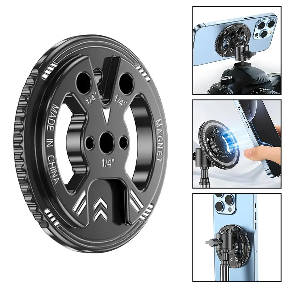 Магнитное переходное кольцо 1/4 дюйма, преобразователь штифта для установки холодного башмака, крепление с сильным магнитом для телефона MagSafe, камеры, аксессуаров для штатива
Магнитное переходное кольцо 1/4 дюйма, преобразователь штифта для установки холодного башмака, крепление с сильным магнитом для телефона MagSafe, камеры, аксессуаров для штатива
