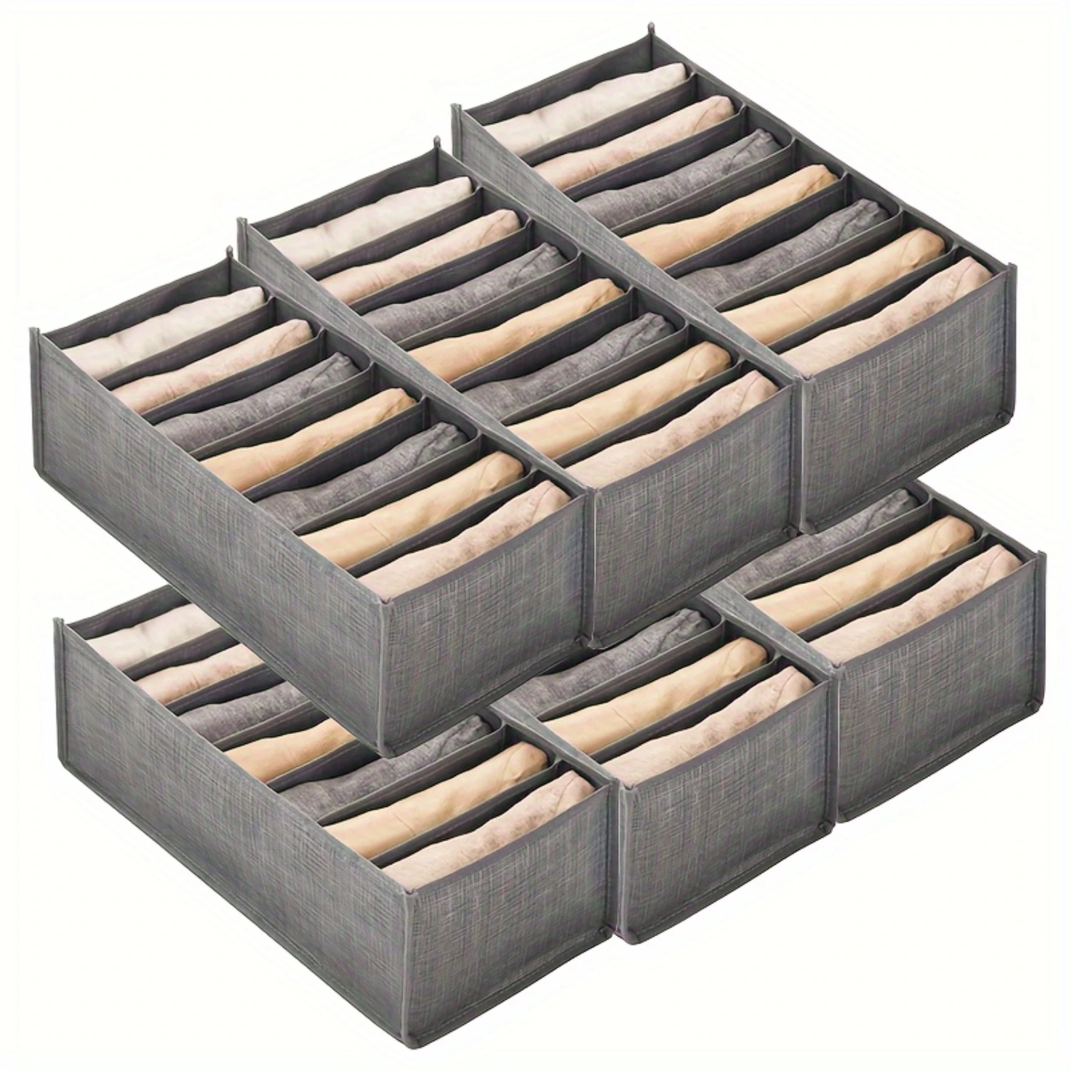 6pcs Pants Drawer Basket With Grids, Non Woven Box For Clothes, Underwear, Towels, Space Saving Organizer For Travel, , Dorm,
6pcs Pants Drawer Basket With Grids, Non Woven Box For Clothes, Underwear, Towels, Space Saving Organizer For Travel, , Dorm,