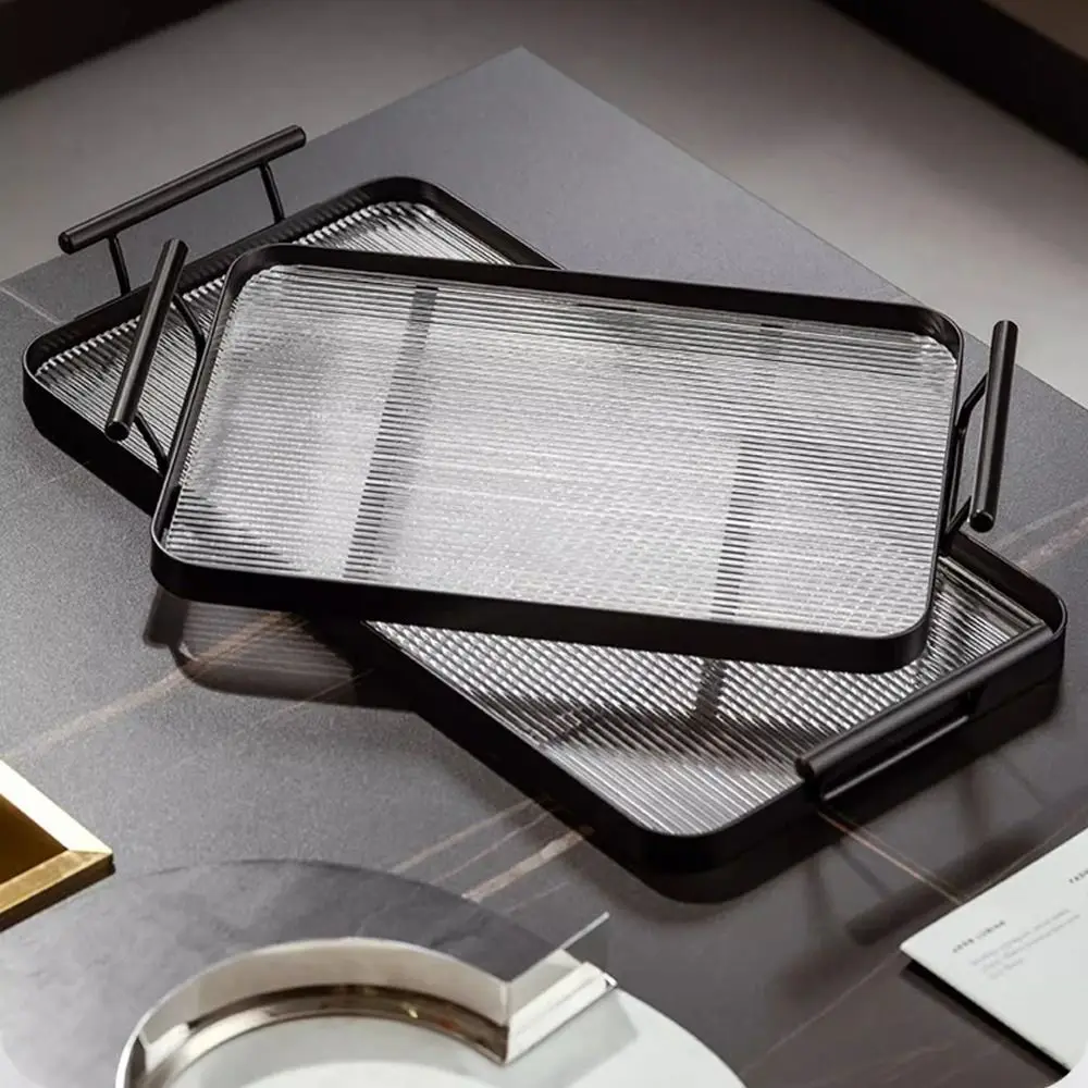 Rectangle Acrylic Serving Tray Thicken Comfortable Grip Fruit Dessert Tray with Handles Space Saving Leak-proof
Rectangle Acrylic Serving Tray Thicken Comfortable Grip Fruit Dessert Tray with Handles Space Saving Leak-proof